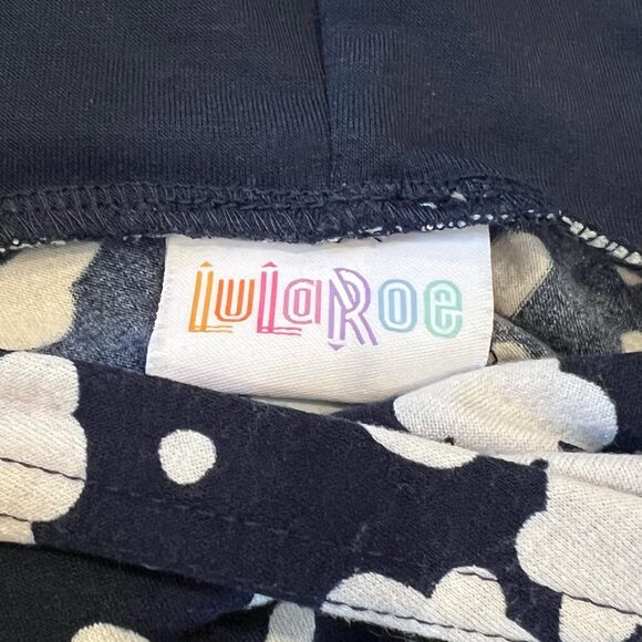 LuLaRoe Blue Floral Hoodie Tunic Size Medium - Picture 7 of 8